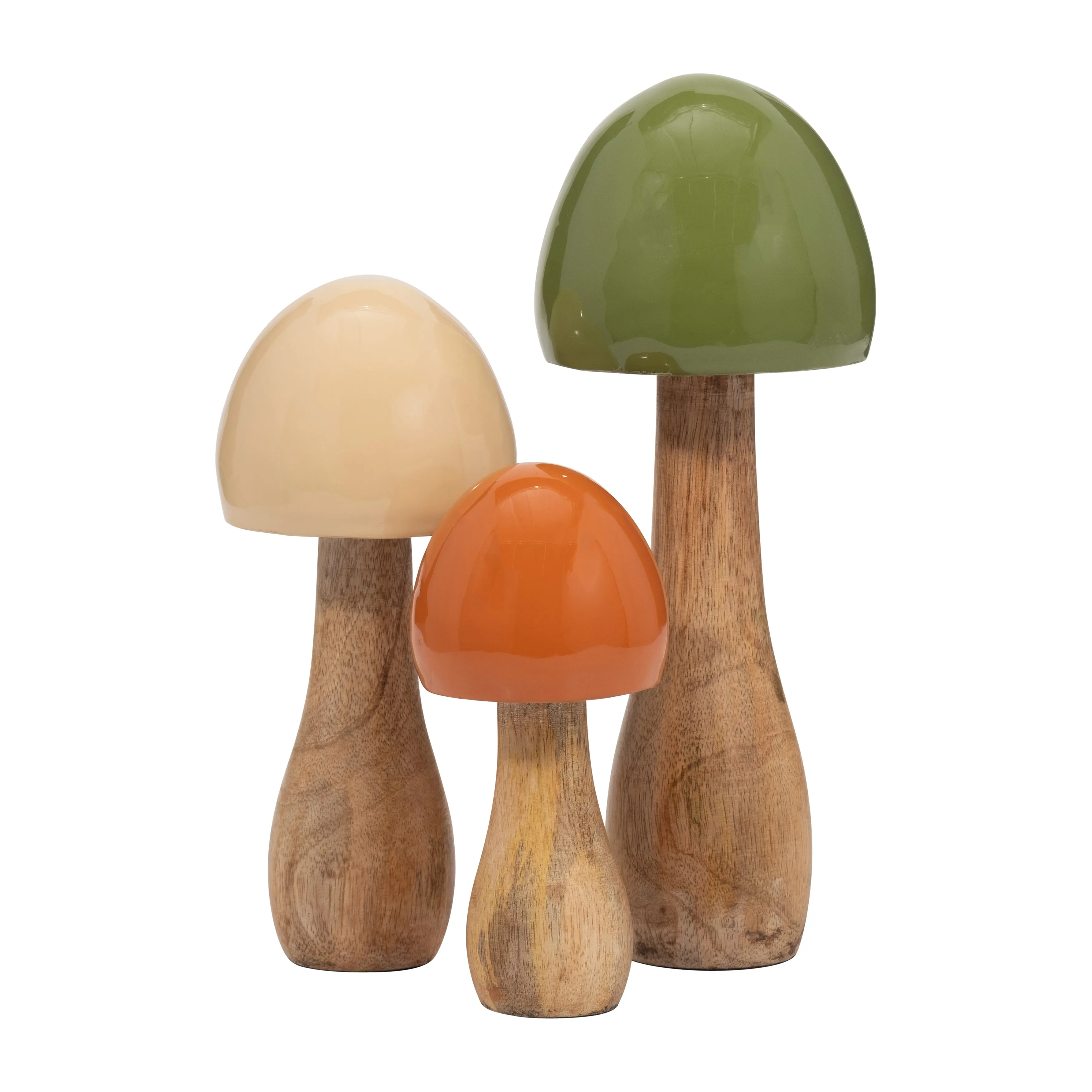 WOOD, 10" CONED MUSHROOM, OLIVE