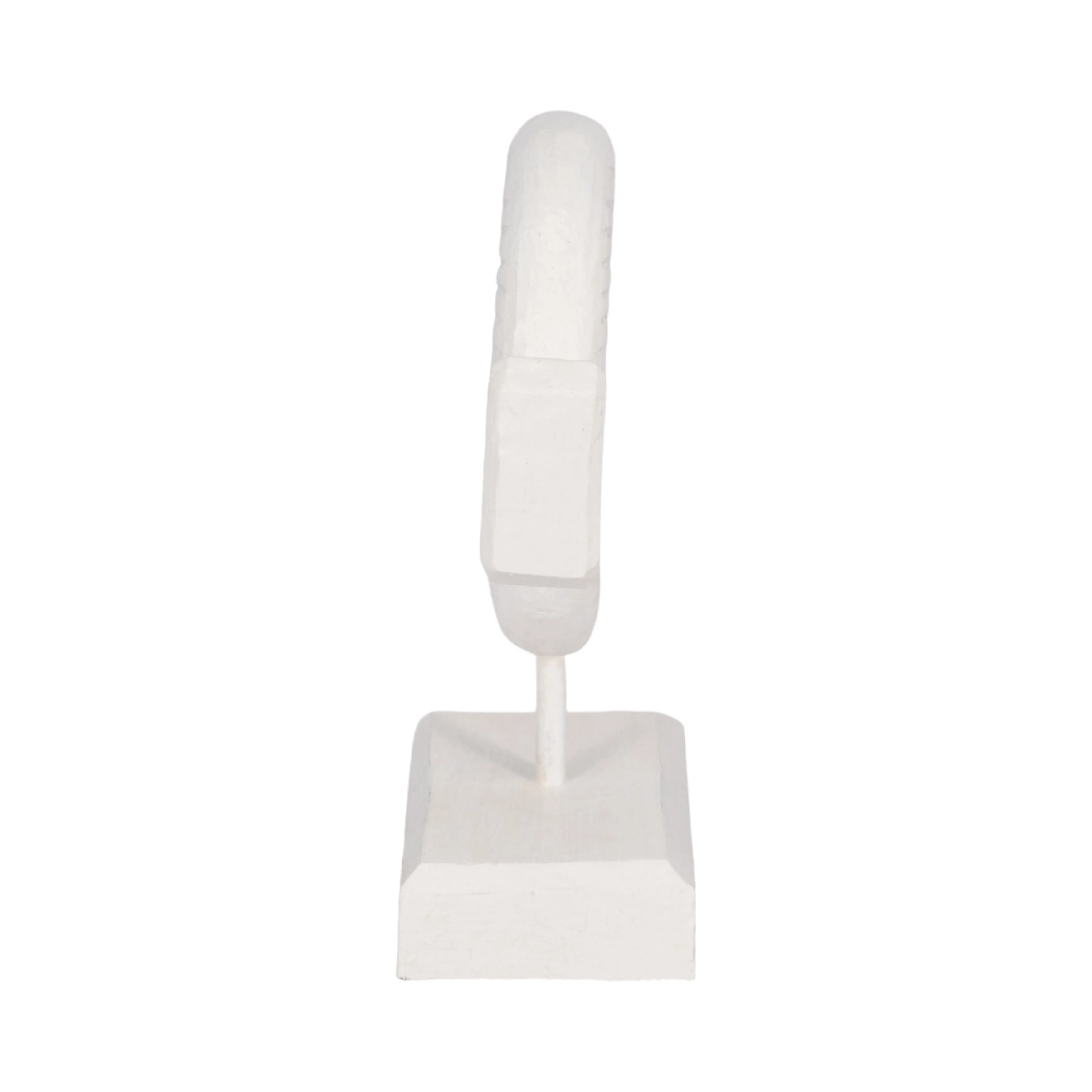 Wood, 11" Fish On Stand, White