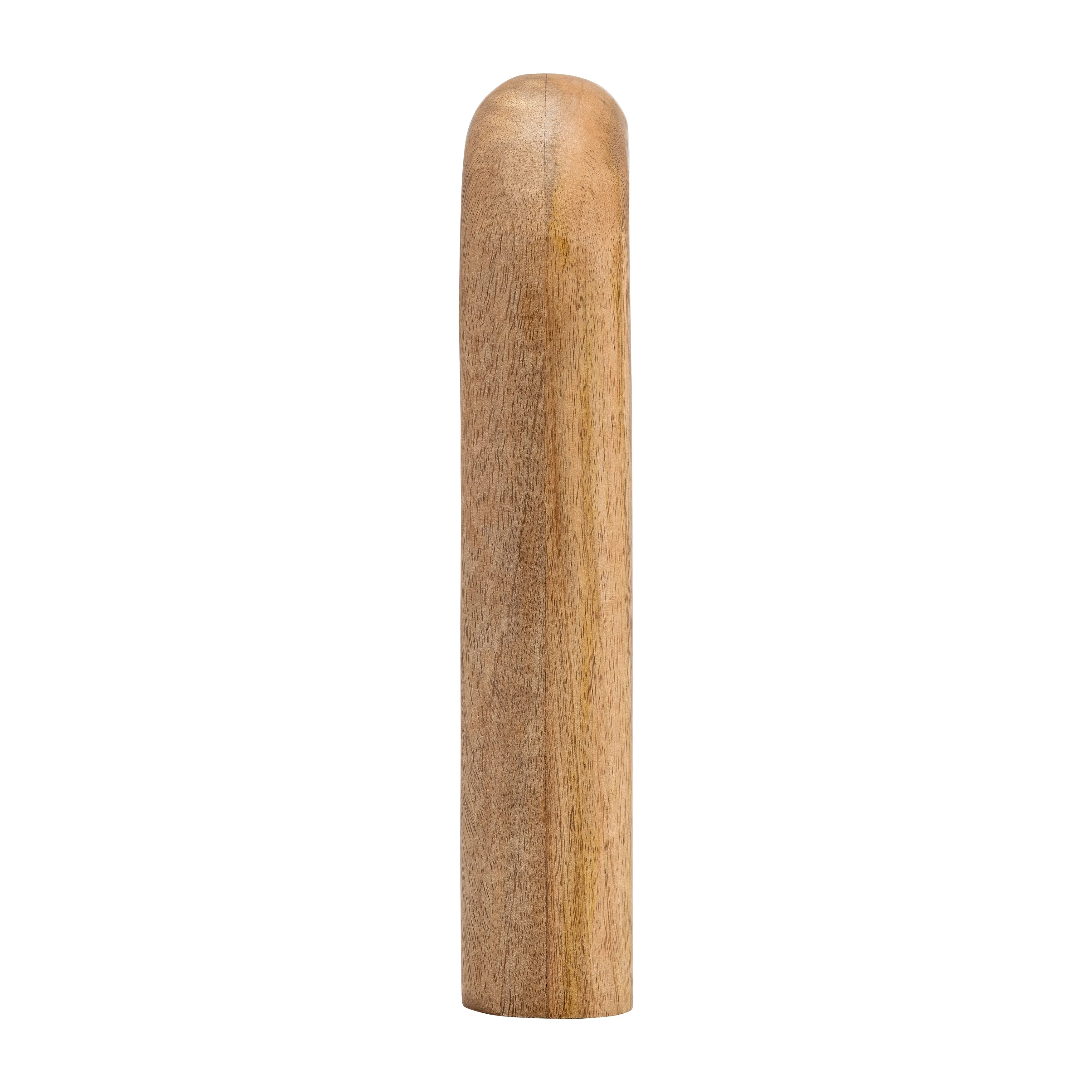 Wood, 11"H Horseshoe Vase, Brown