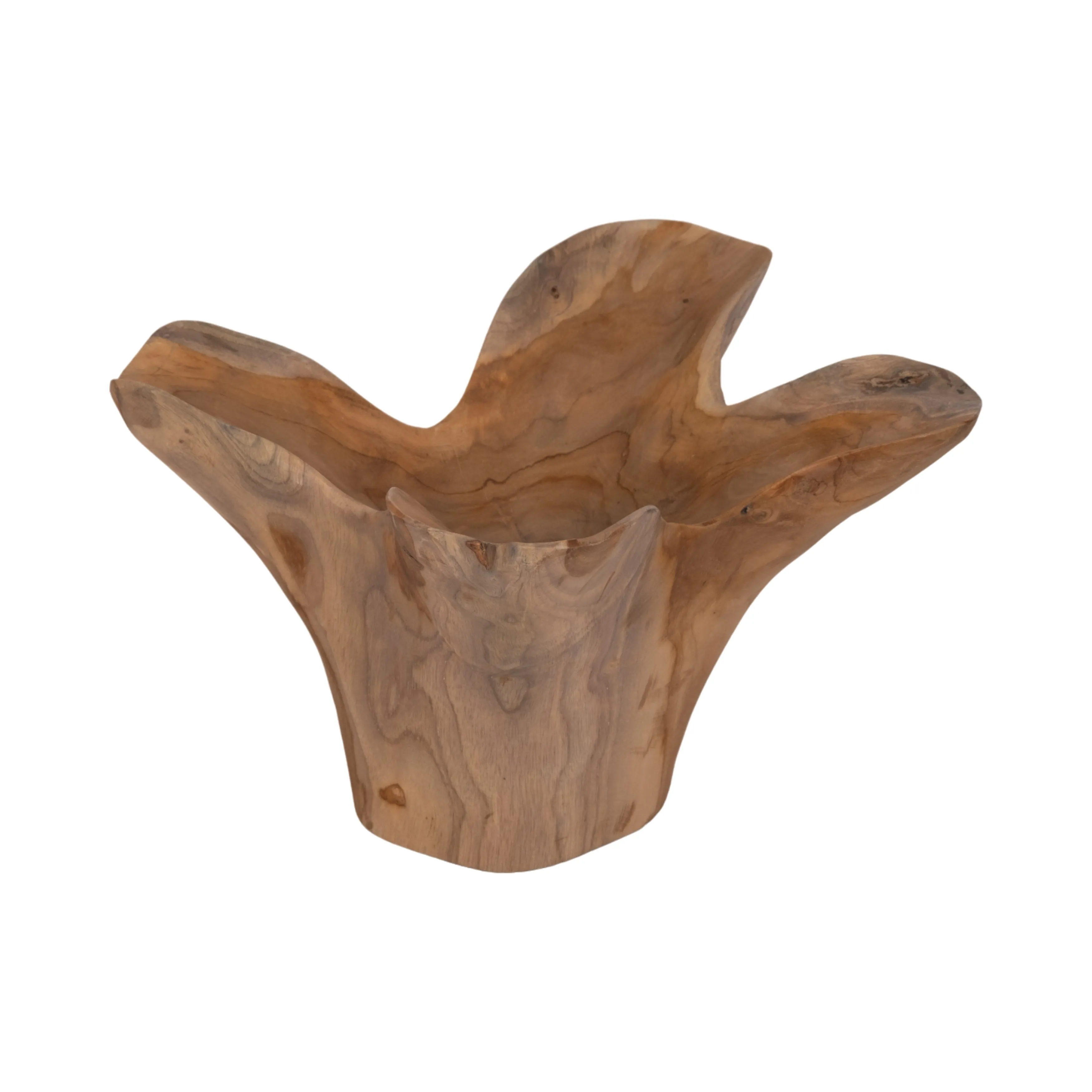 WOOD, 14" TEAK BOWL, NATURAL