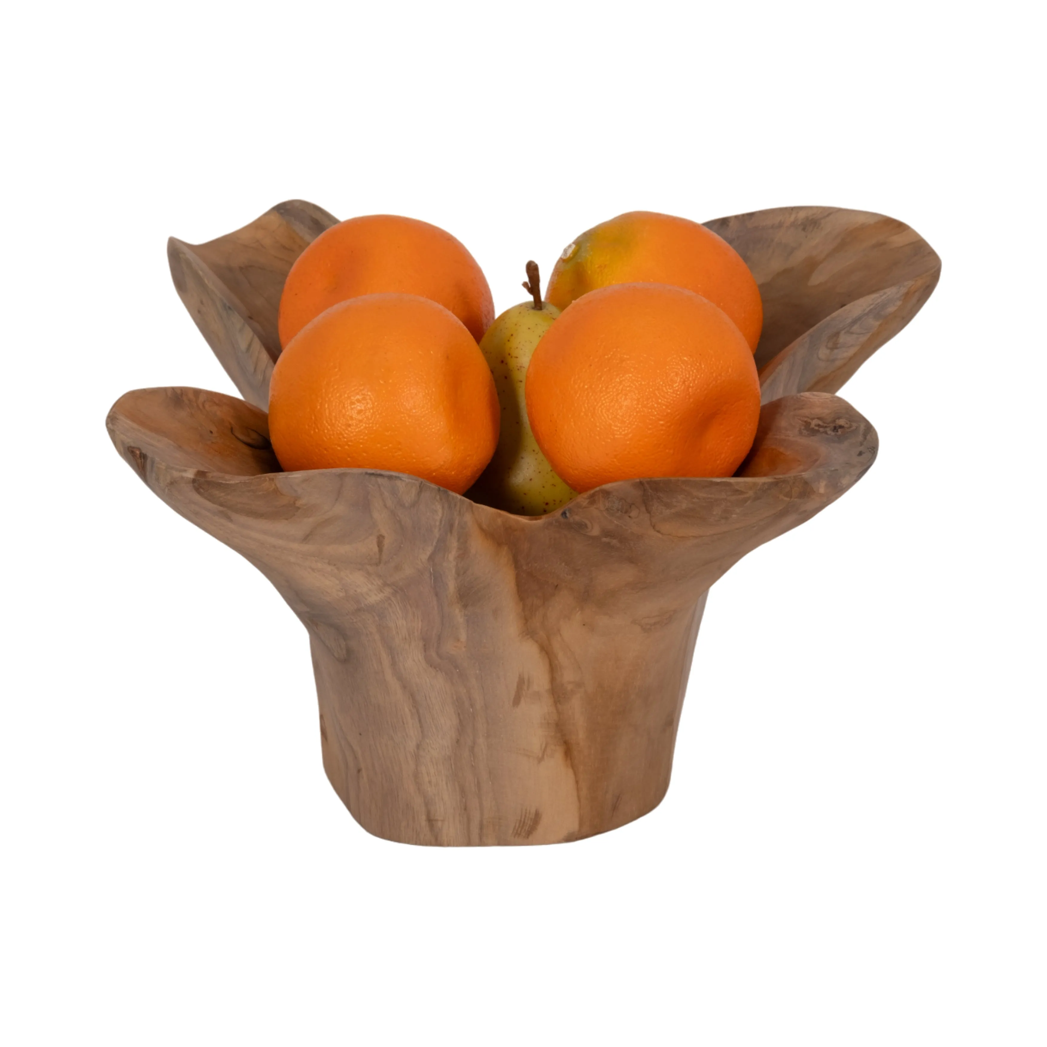 WOOD, 14" TEAK BOWL, NATURAL