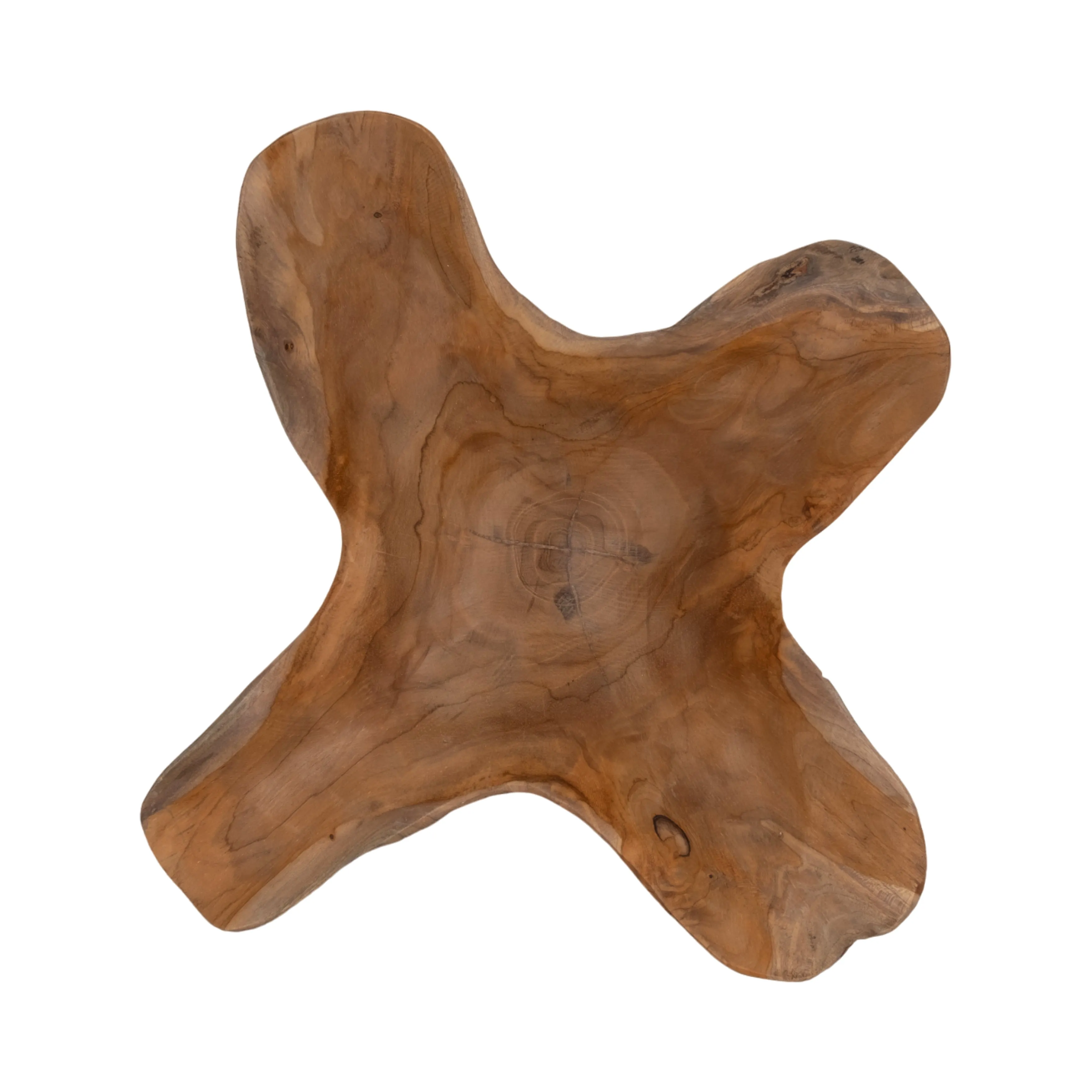 WOOD, 14" TEAK BOWL, NATURAL