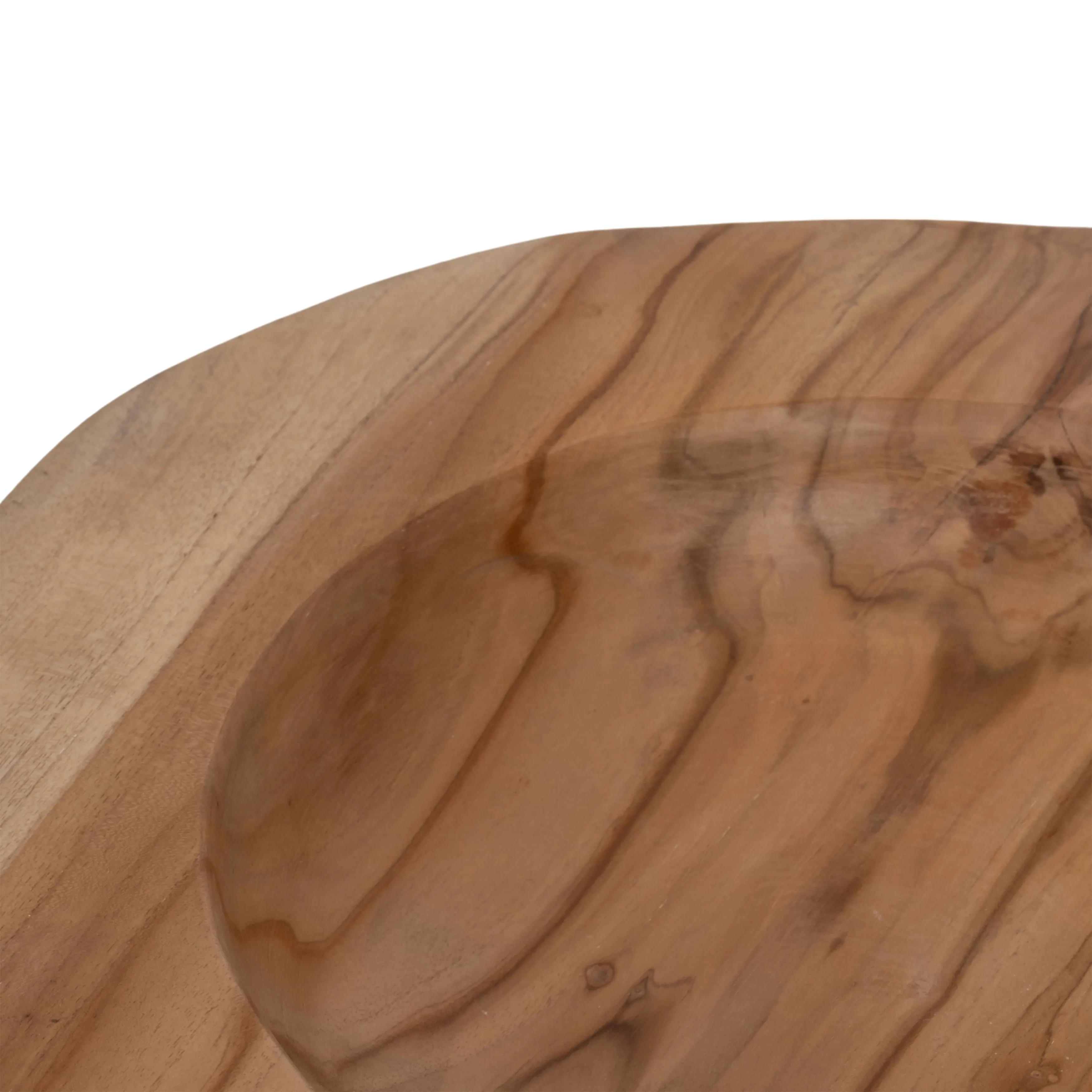 WOOD, 16" TEAK ORGANIC BOWL, NATURAL
