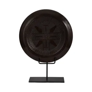 WOOD, 24" AZTEC TABLE ACCENT, BROWN