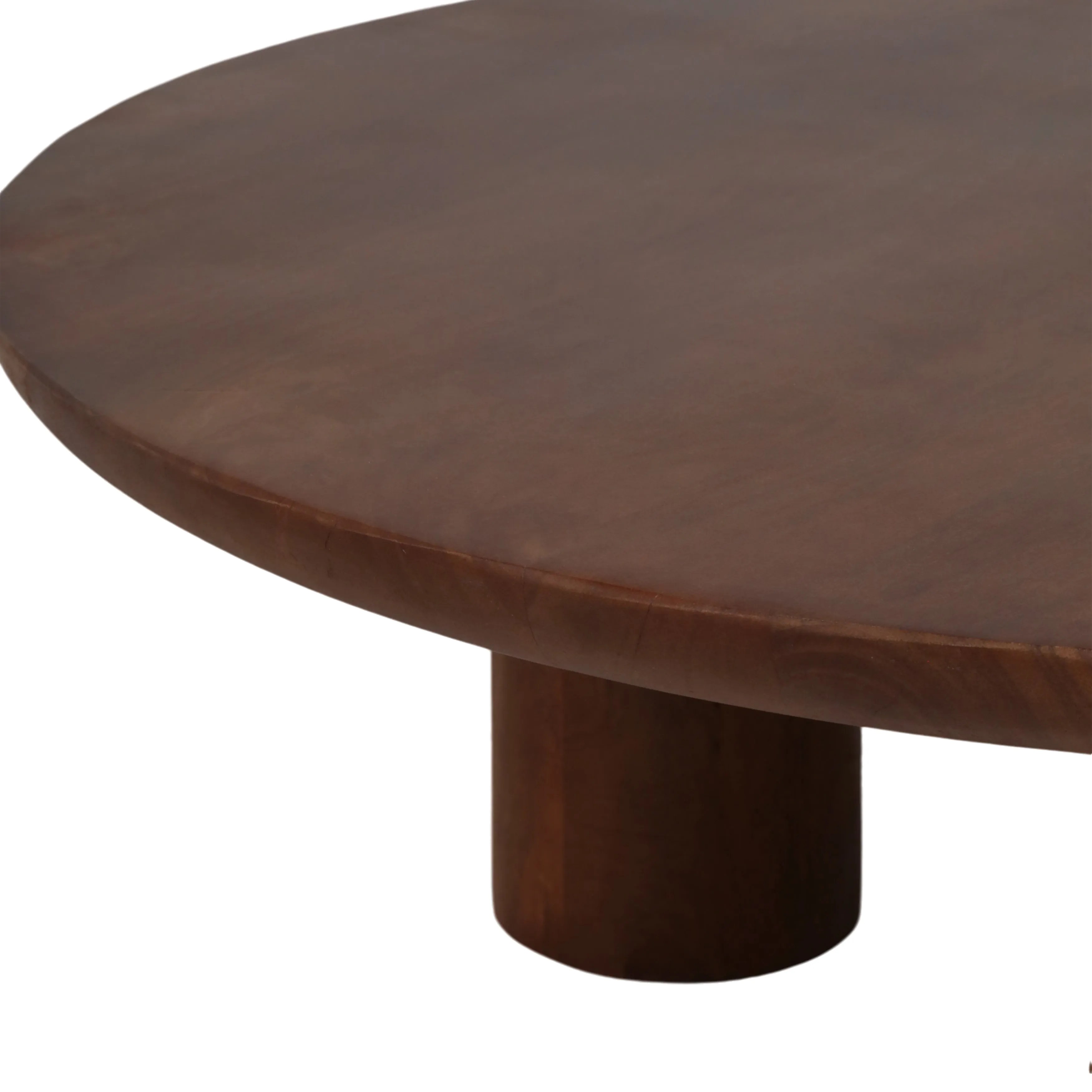 Wood, 35"D  Modern Farmhouse Side Table, Brown Kd