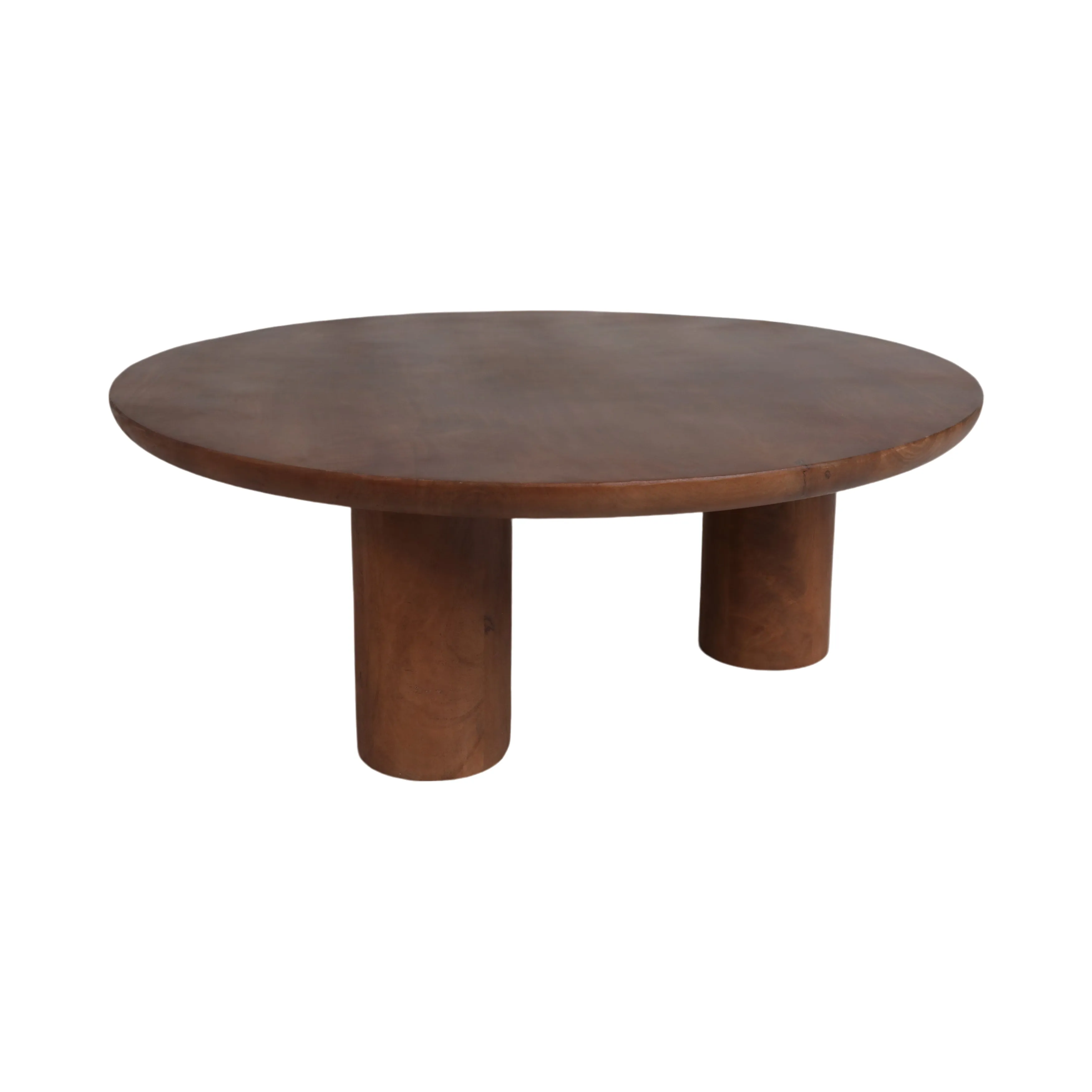 Wood, 35"D  Modern Farmhouse Side Table, Brown Kd