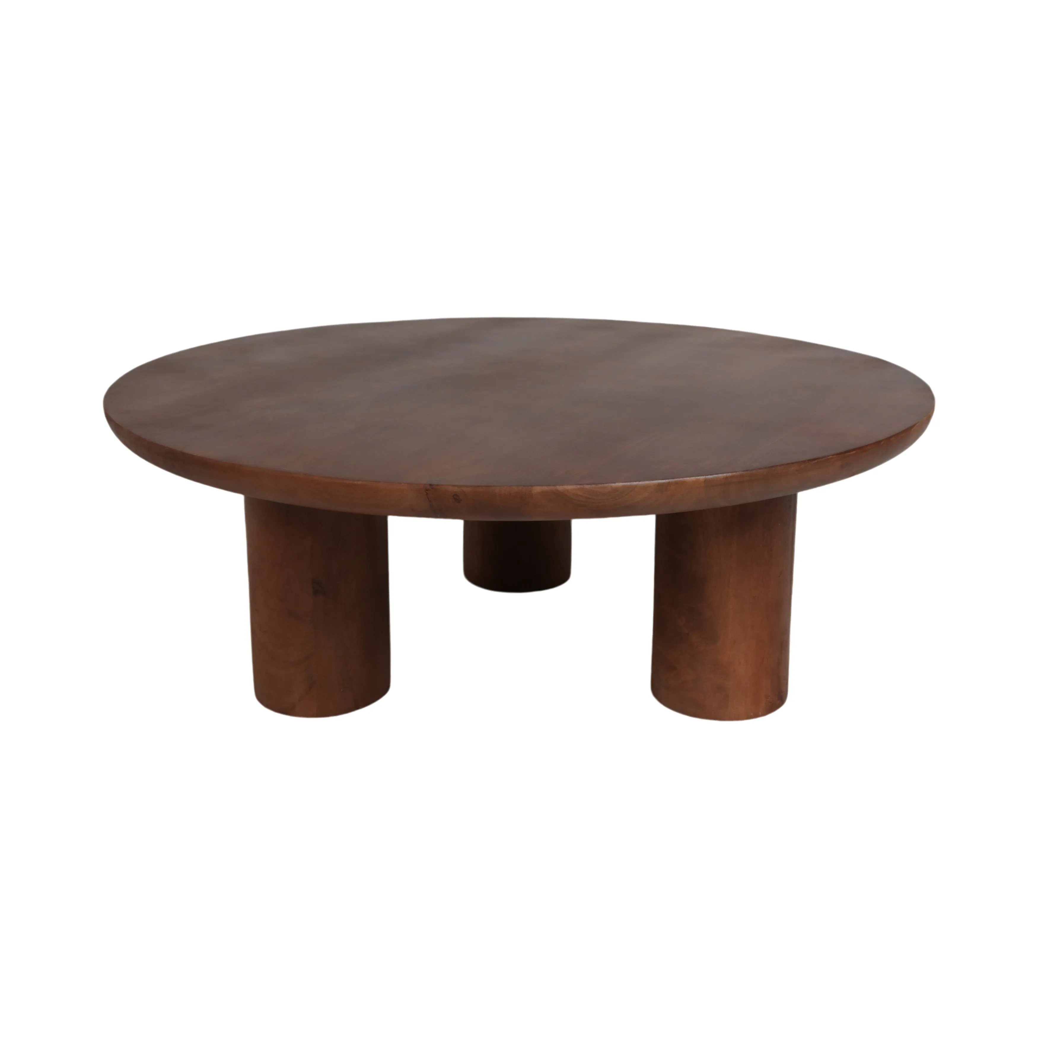 Wood, 35"D  Modern Farmhouse Side Table, Brown Kd