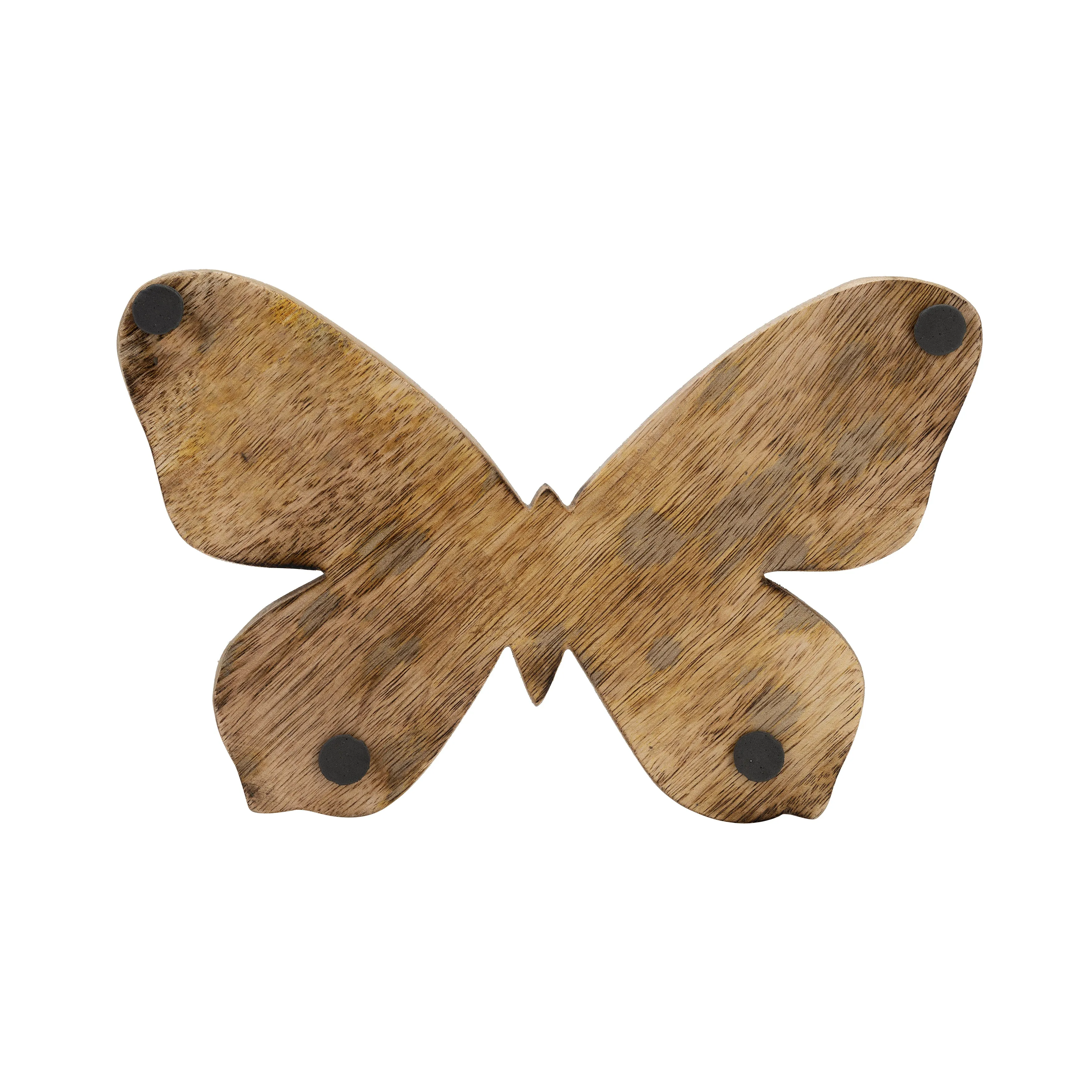 WOOD, 9" BUTTERFLY DECO, BROWN