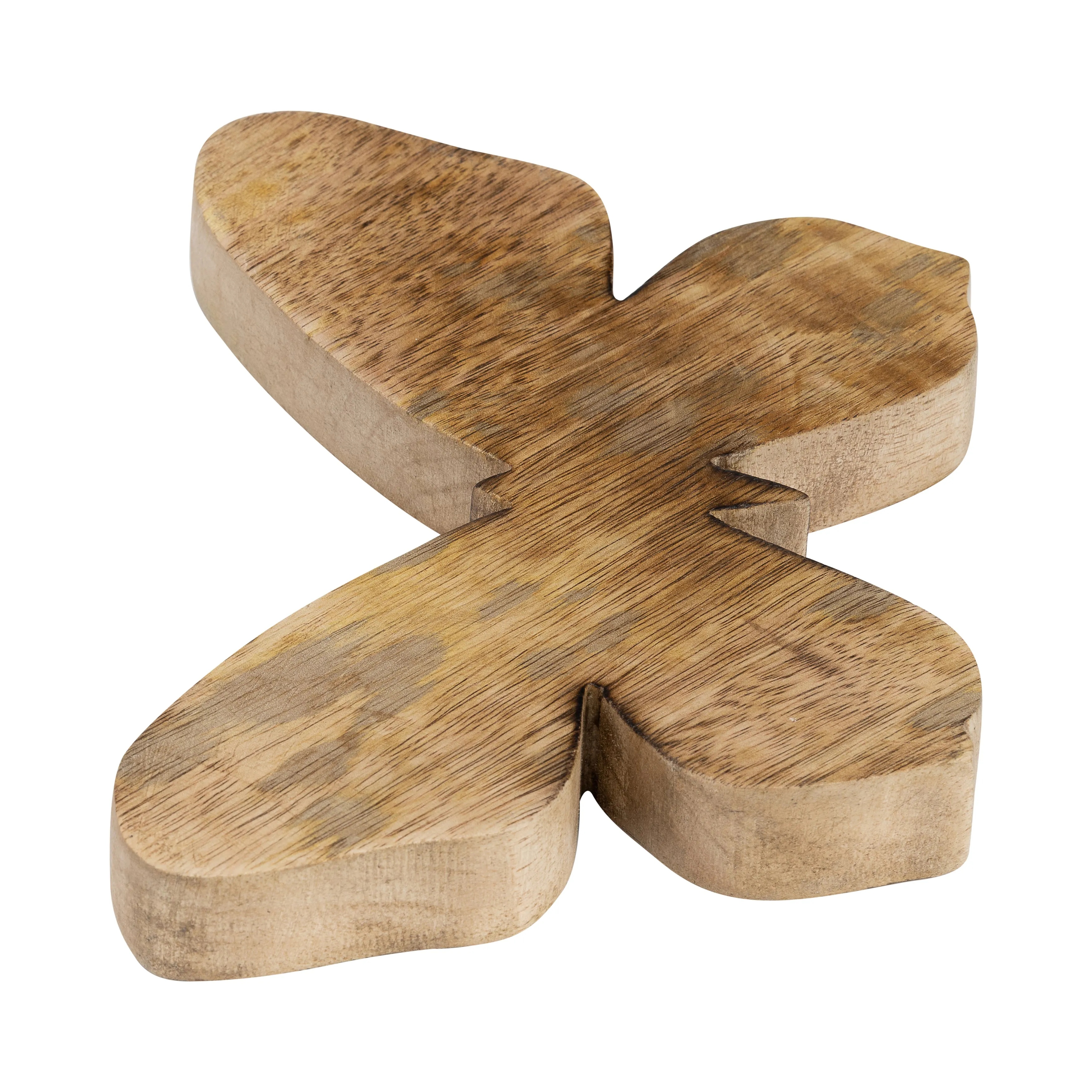 WOOD, 9" BUTTERFLY DECO, BROWN