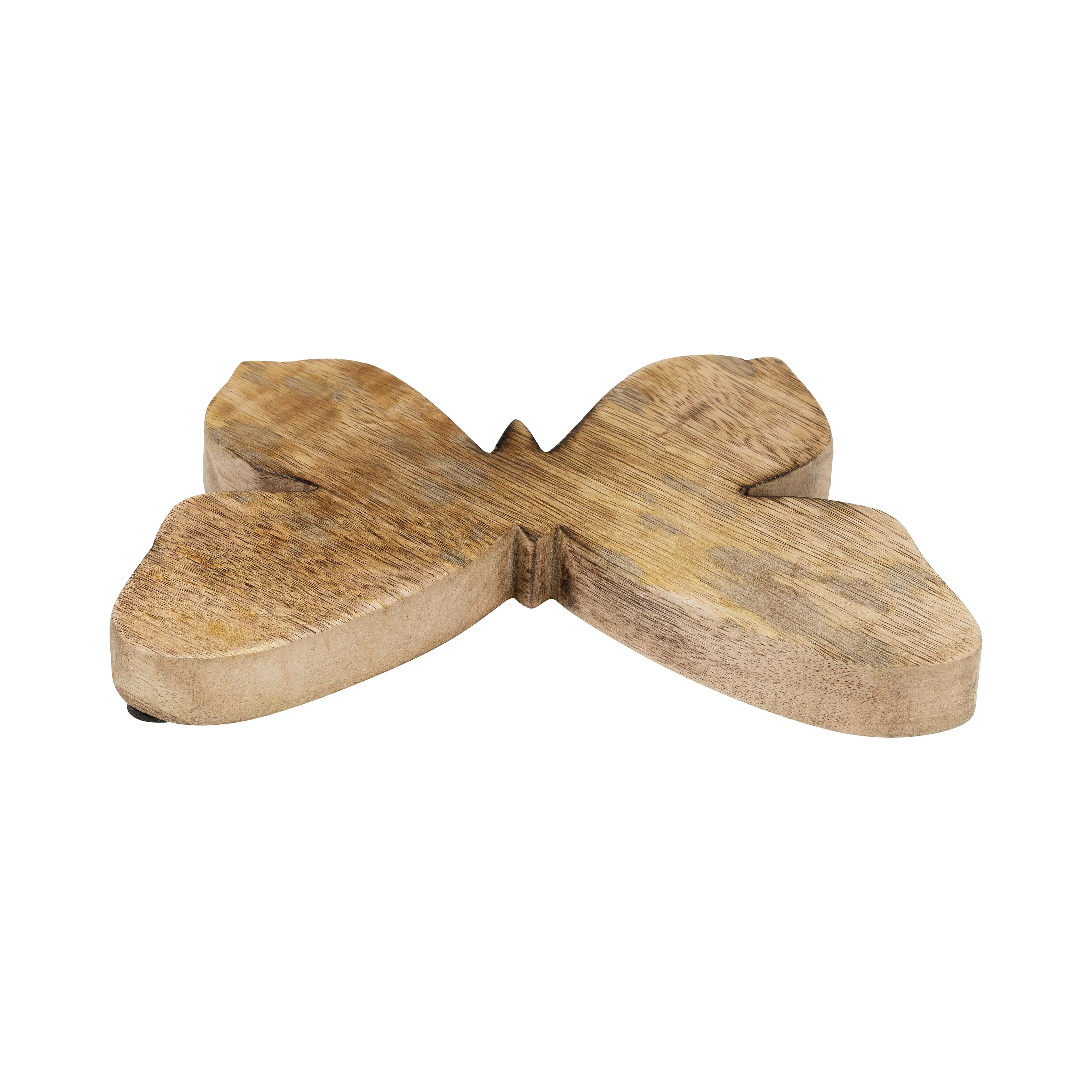 WOOD, 9" BUTTERFLY DECO, BROWN