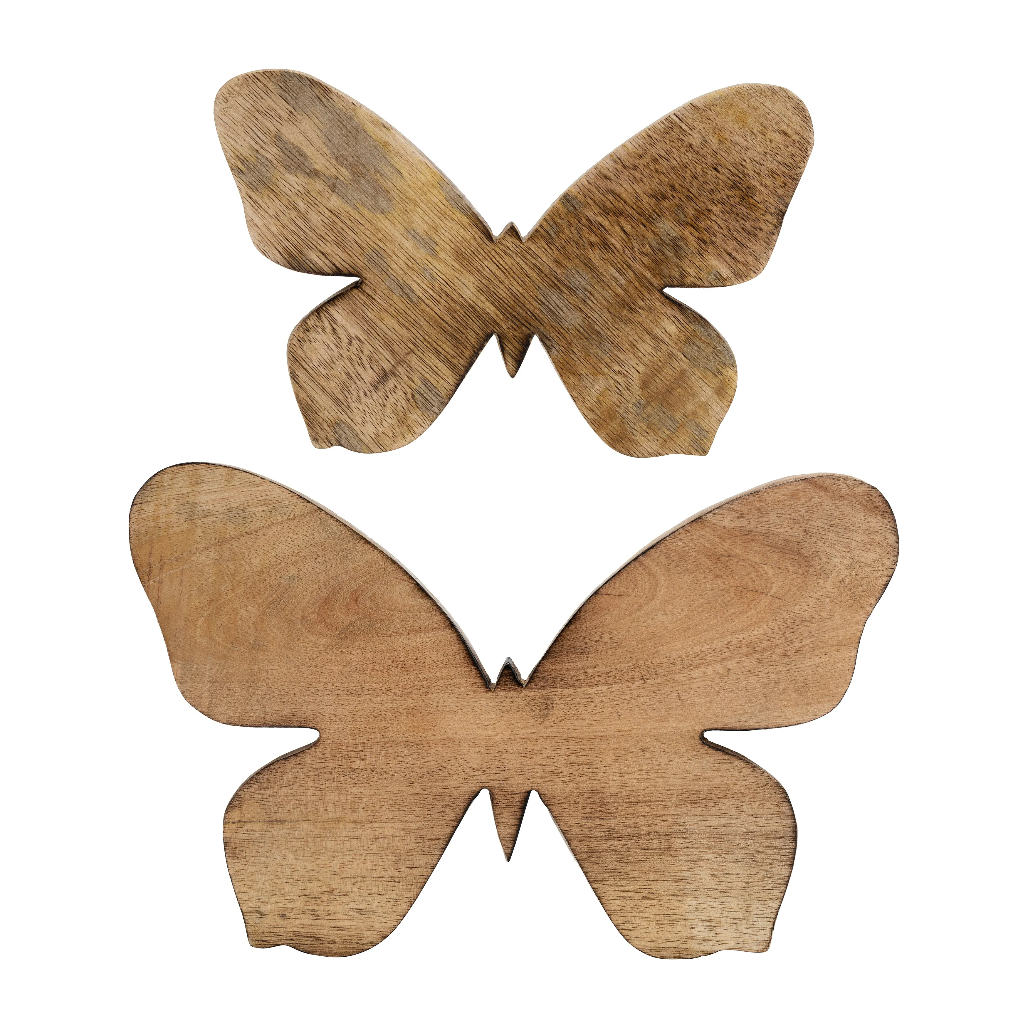 WOOD, 9" BUTTERFLY DECO, BROWN