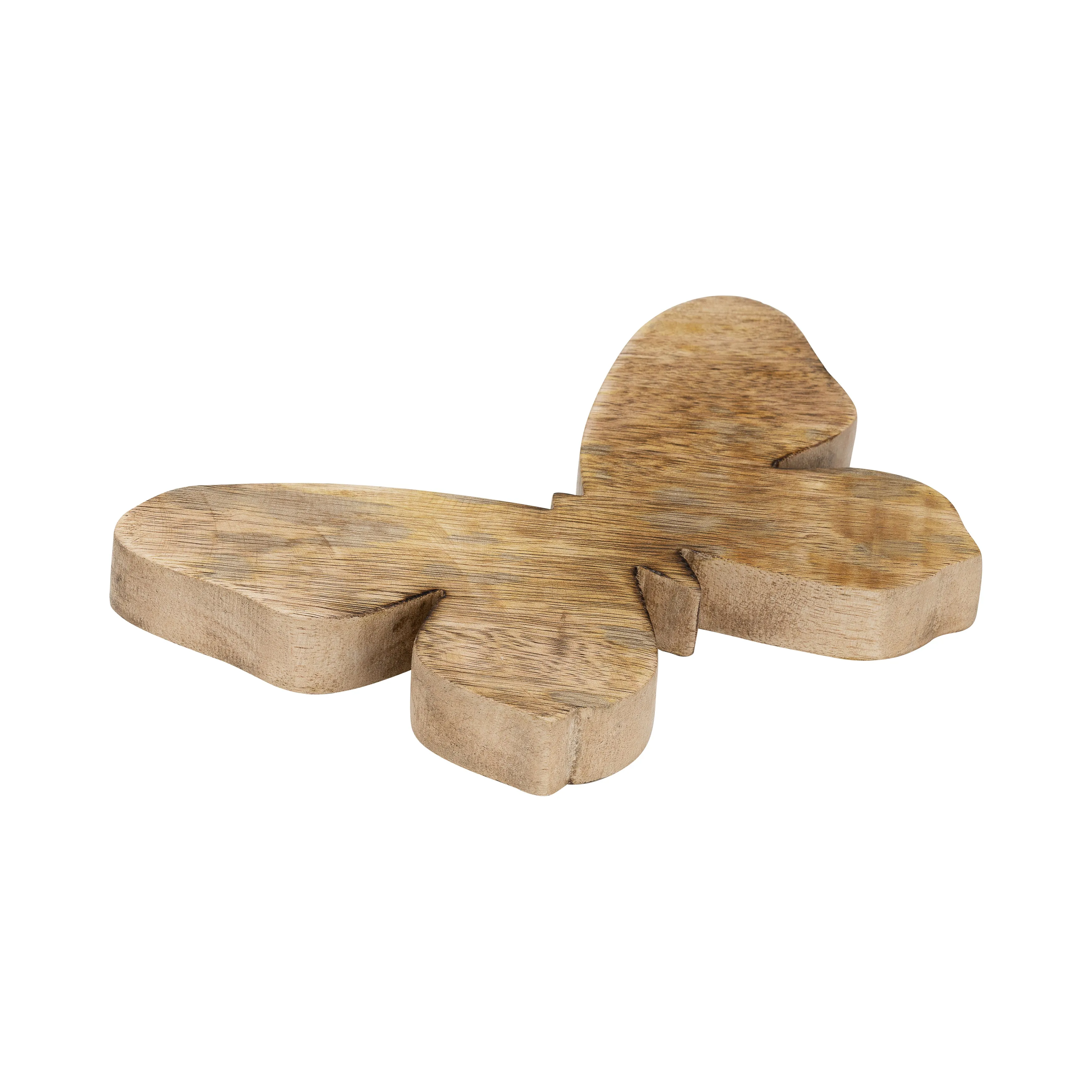 WOOD, 9" BUTTERFLY DECO, BROWN