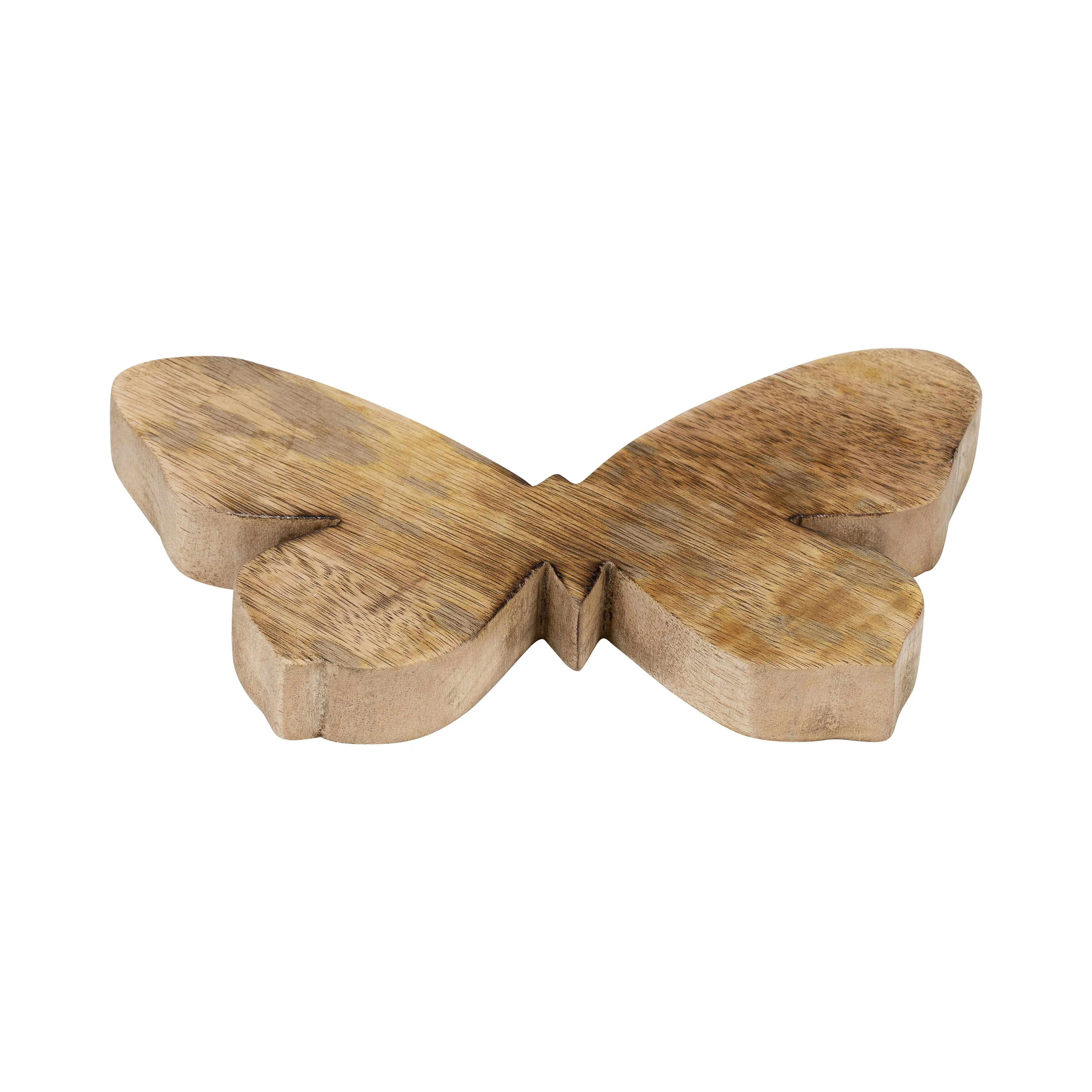 WOOD, 9" BUTTERFLY DECO, BROWN