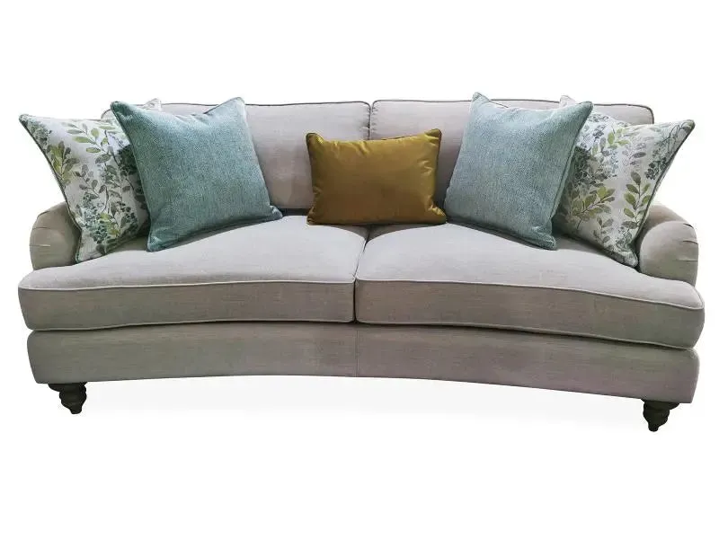 WOOD FRAME UPHOLSTERED BEIGE SOFA KD / KD SOFA COU