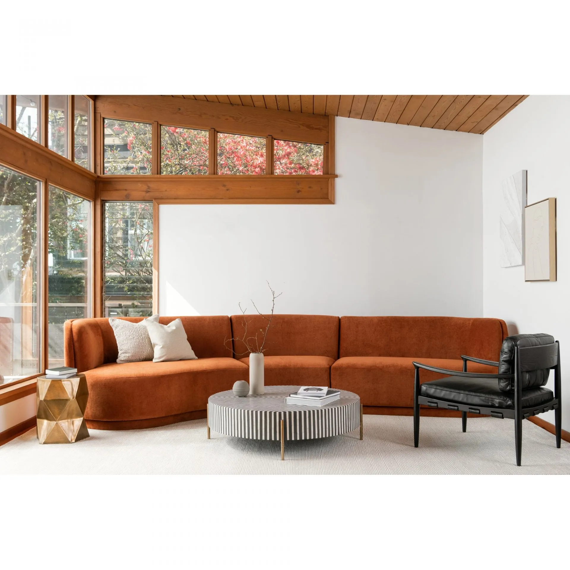 Yoon 2 Seat Sofa Right Fired Rust